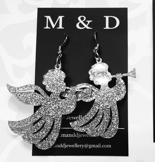 Angel Christmas Earrings Dangles