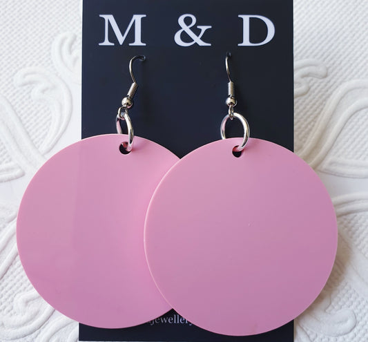 Disc Earrings Dangles 5cm