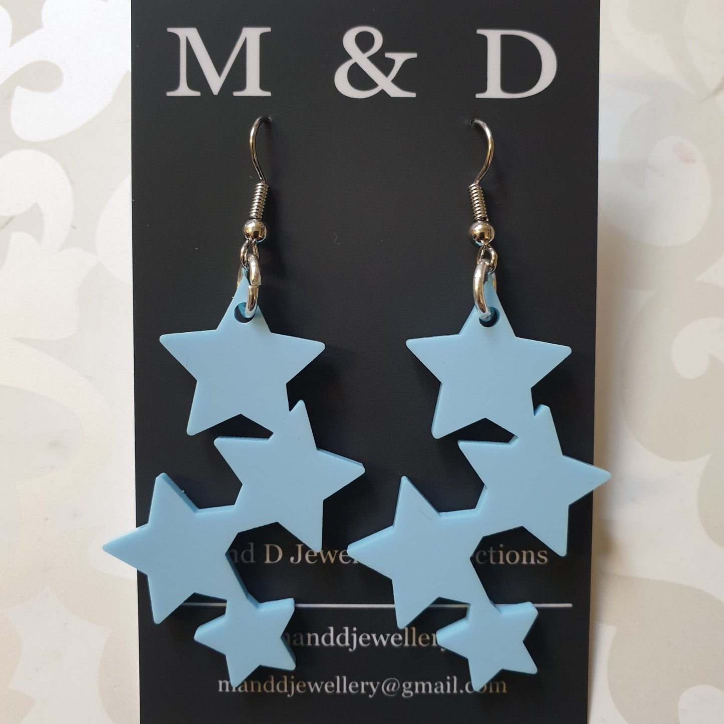 Long Star Earrings Little Dangles