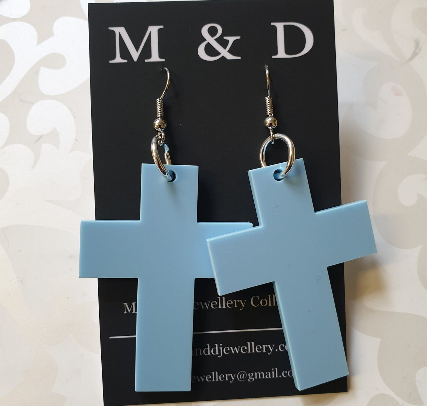 Solid Cross Earrings Dangles