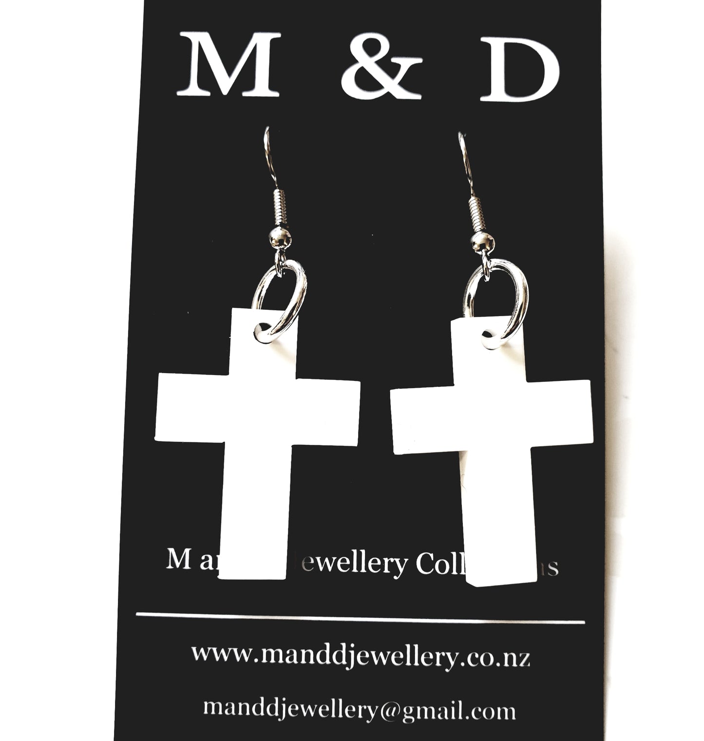 Solid Cross Earrings Little Dangles 3cm