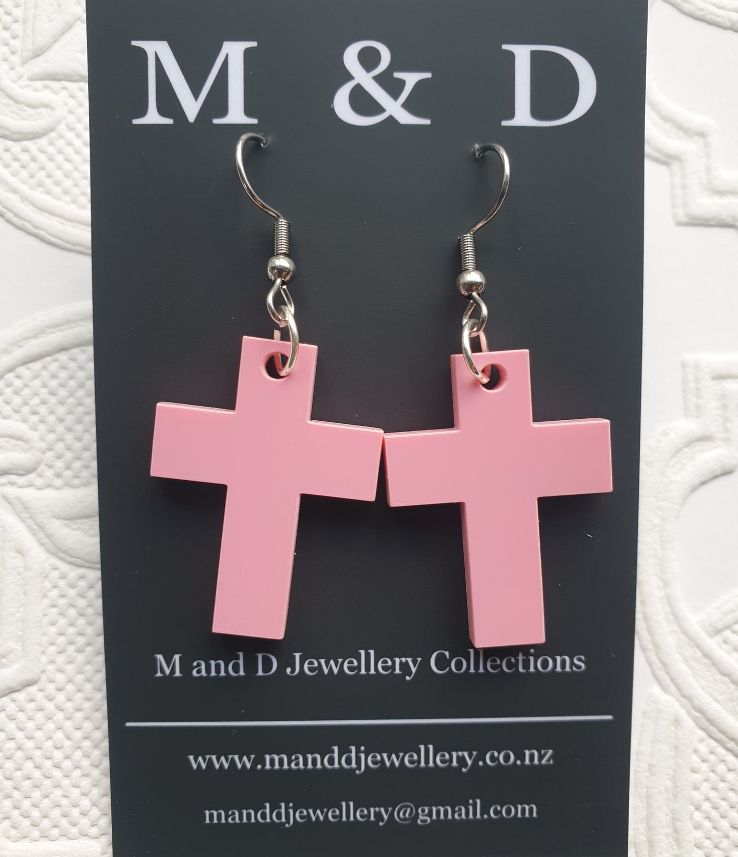 Solid Cross Earrings Little Dangles 3cm