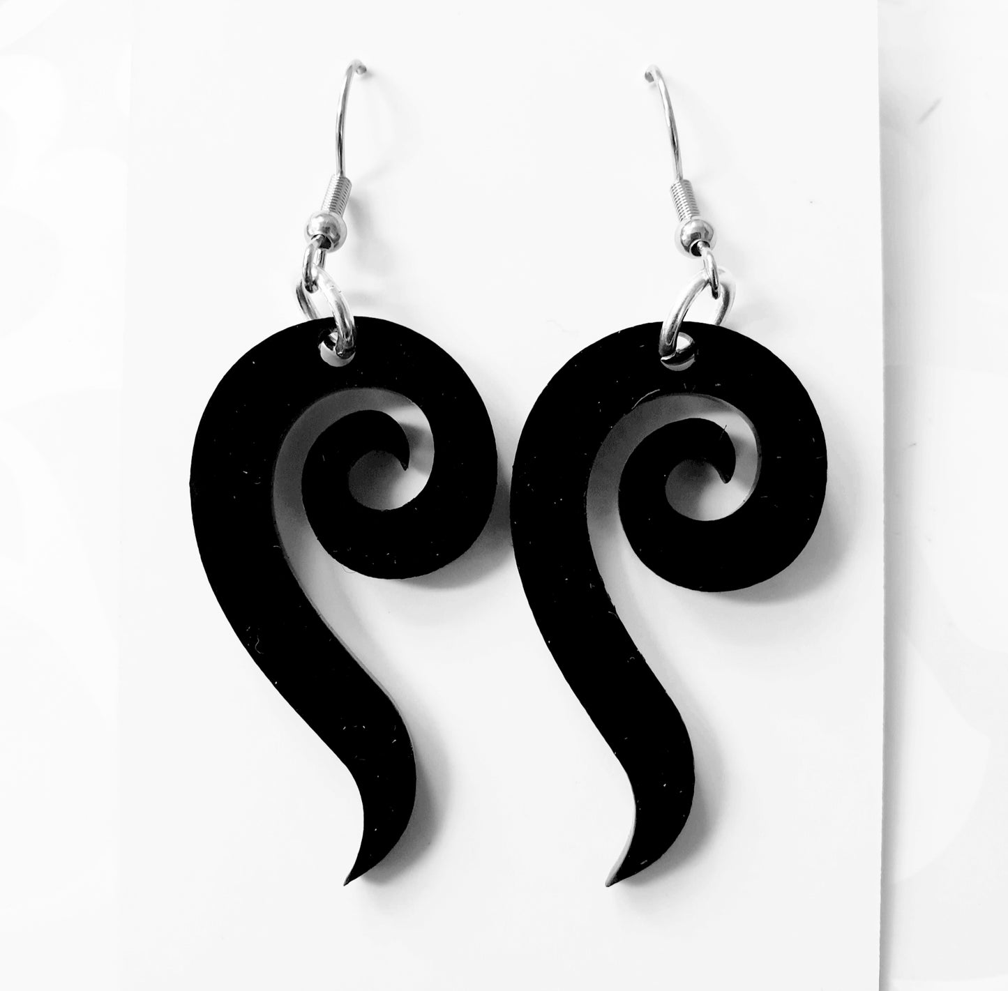 Long Spiral Earrings Little Dangles