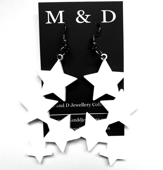 Long Star Dangles Earrings