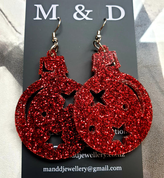 Bauble Christmas Earrings Dangles