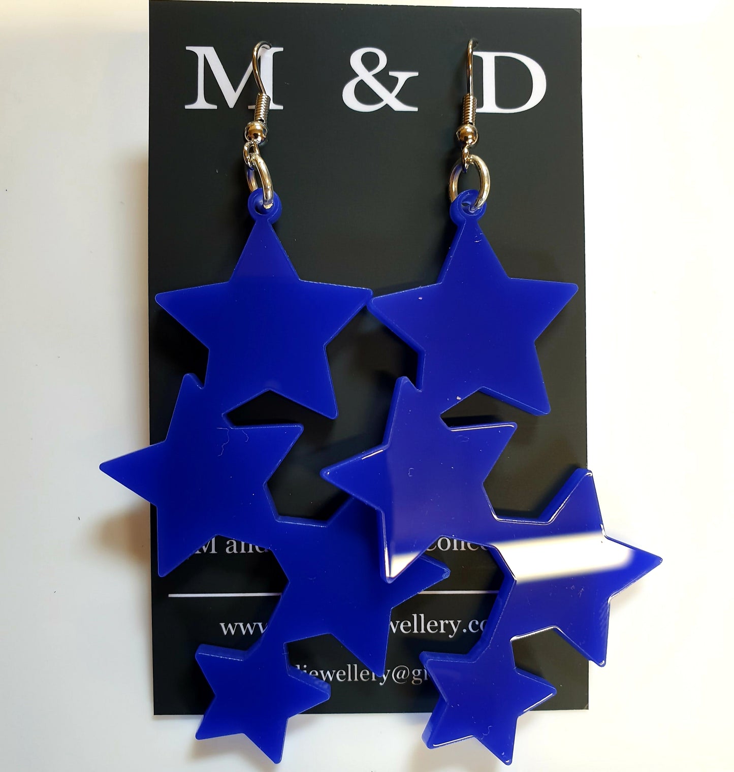 Long Star Dangles Earrings