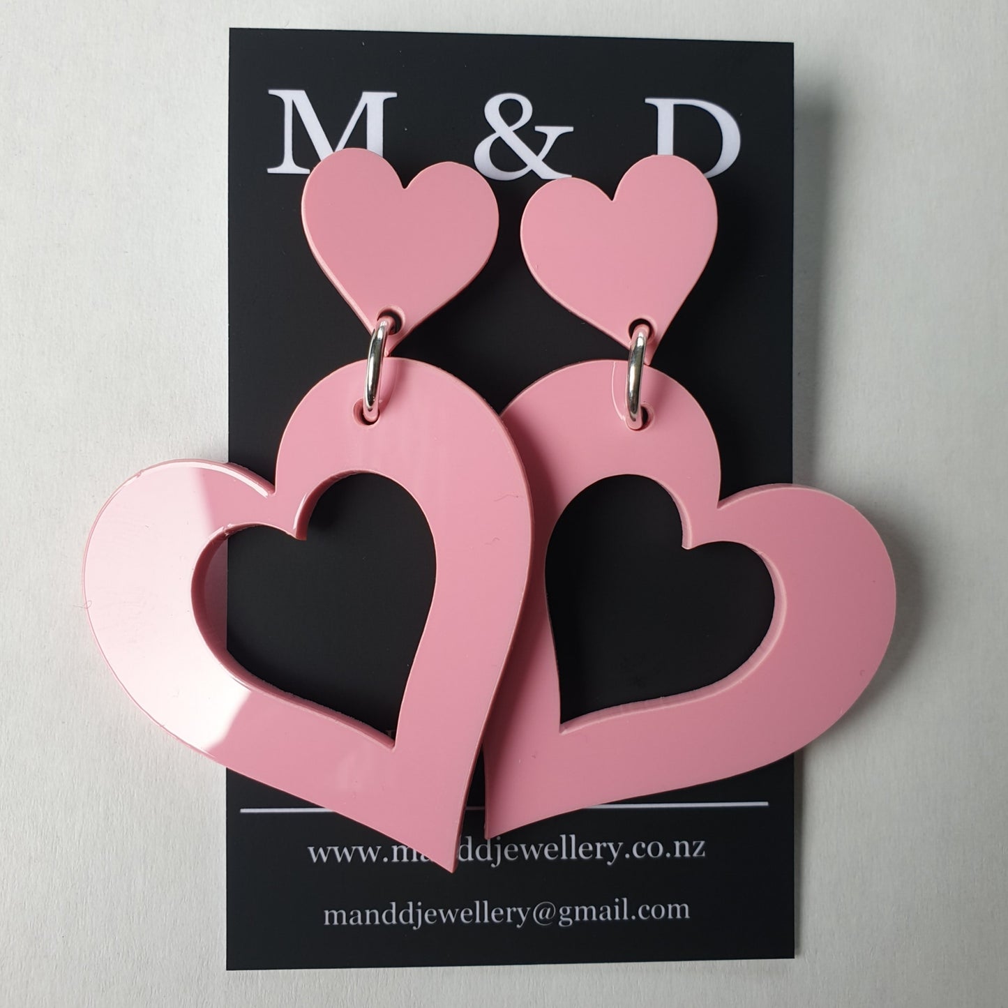 Heart Earrings Stud Dangles