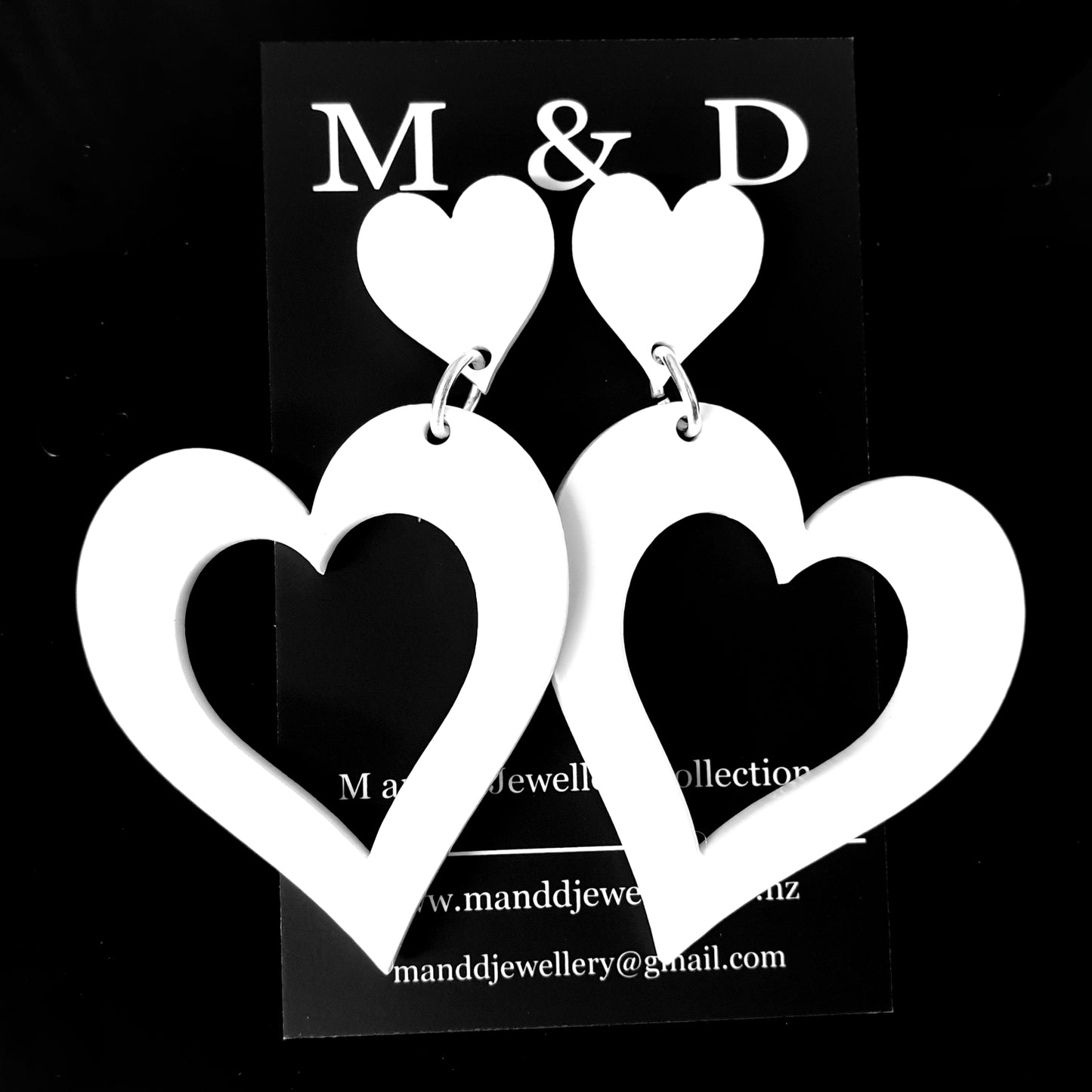 Heart Earrings Stud Dangles