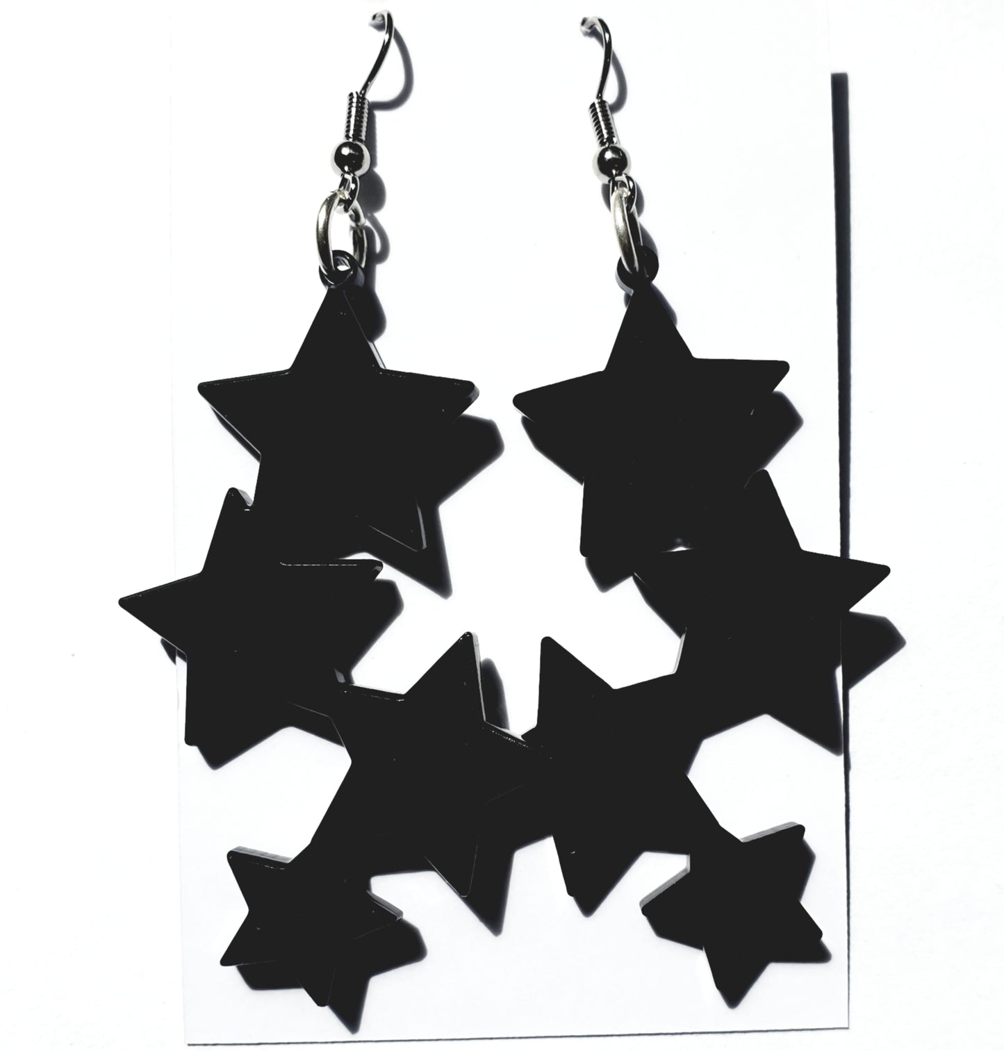 Long Star Dangles Earrings