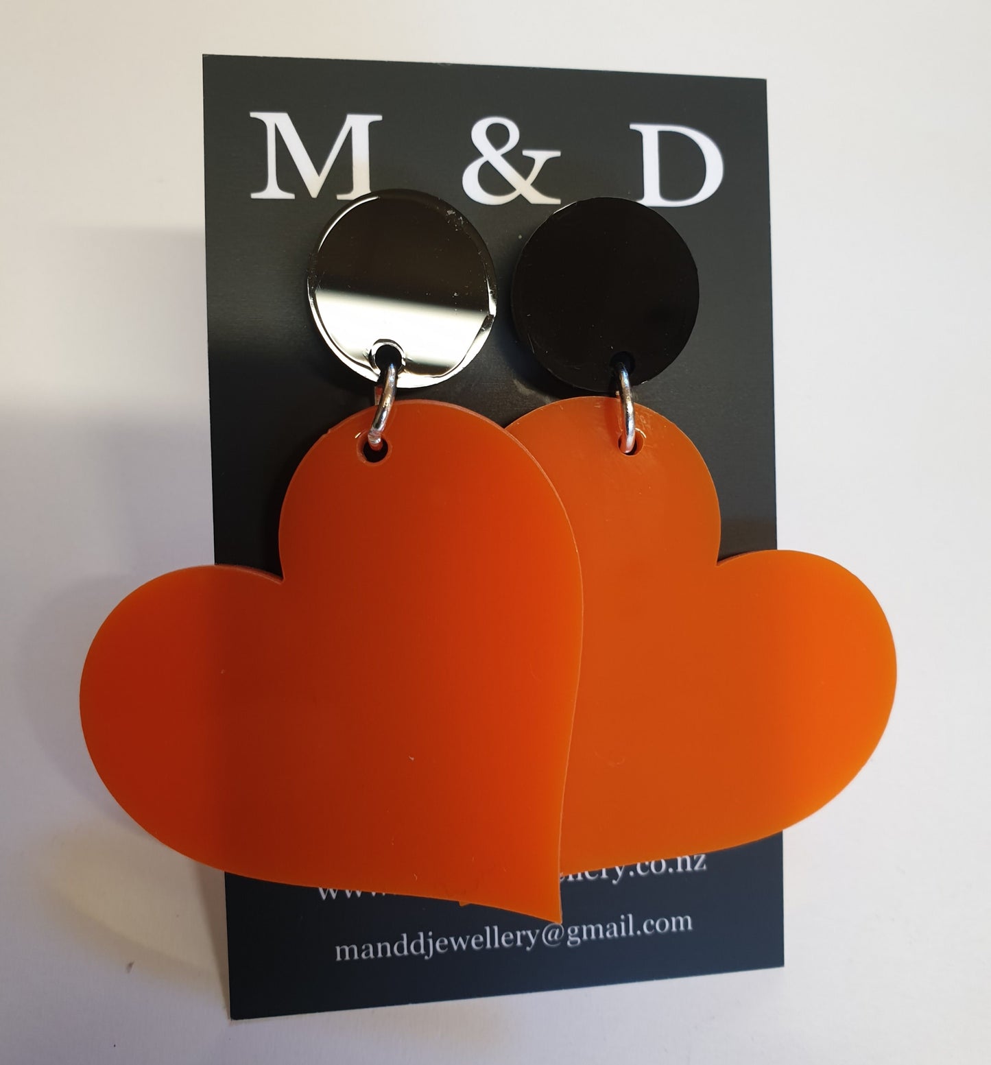 Heart Stud Dangle Earrings