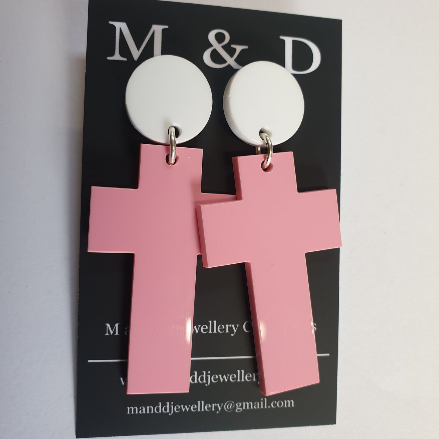 Solid Cross Stud Dangles Earrings