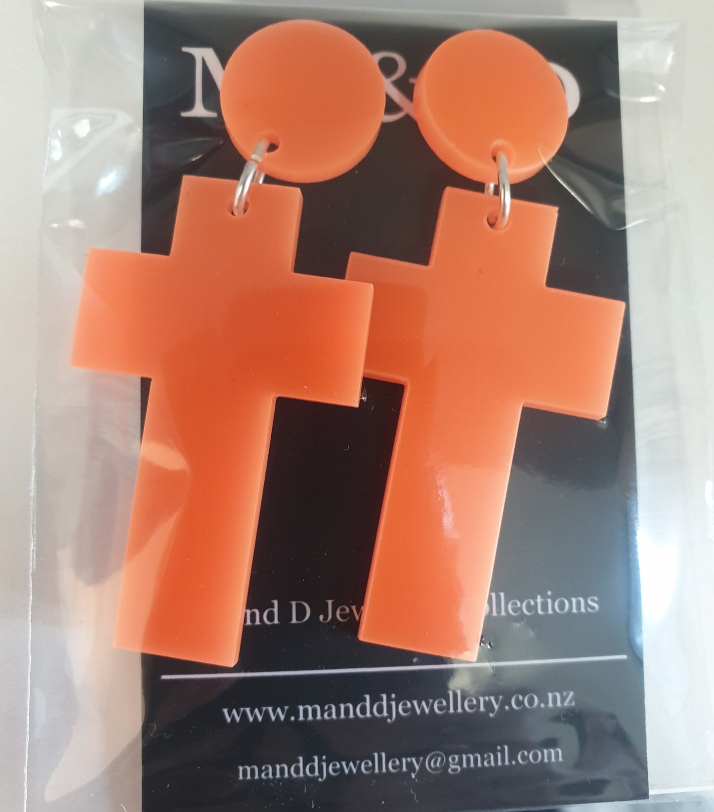 Solid Cross Stud Dangles Earrings