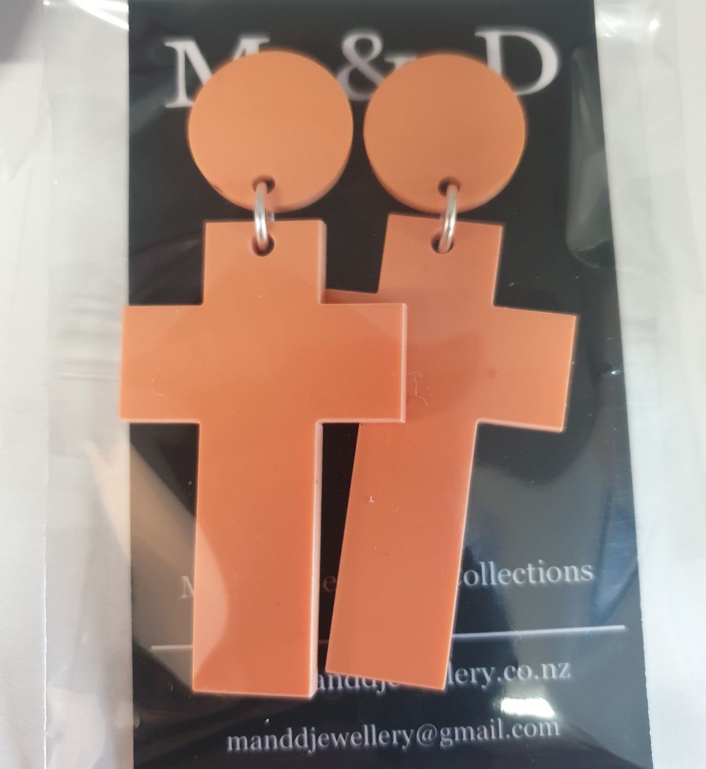 Solid Cross Stud Dangles Earrings