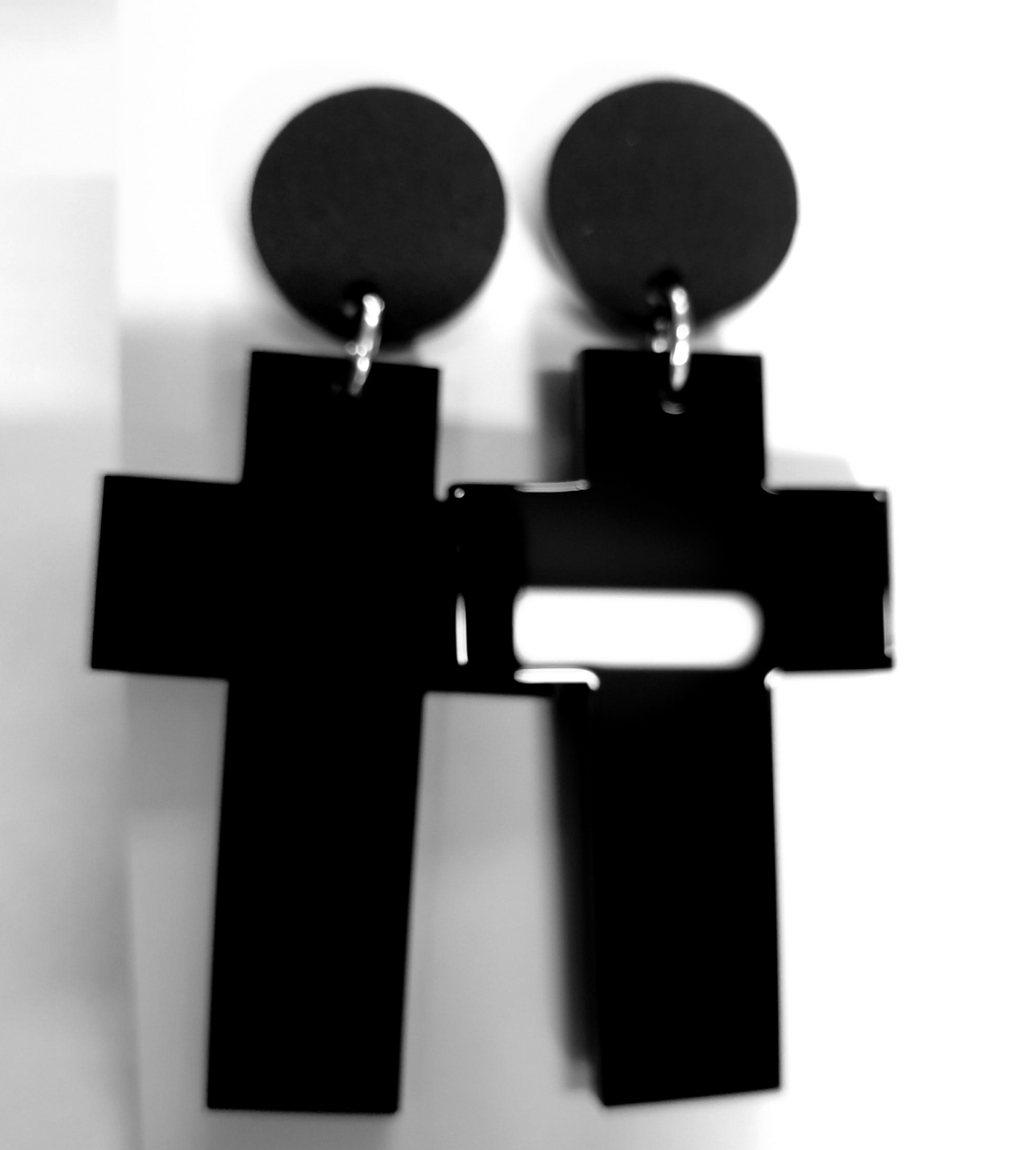 Solid Cross Stud Dangles Earrings