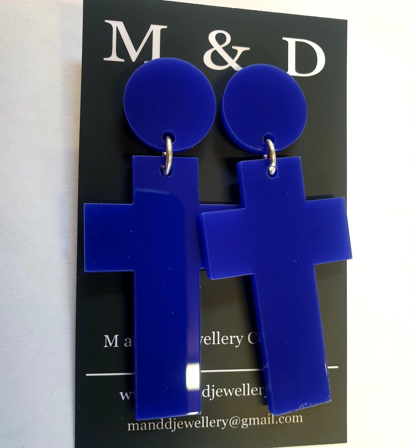 Solid Cross Stud Dangles Earrings