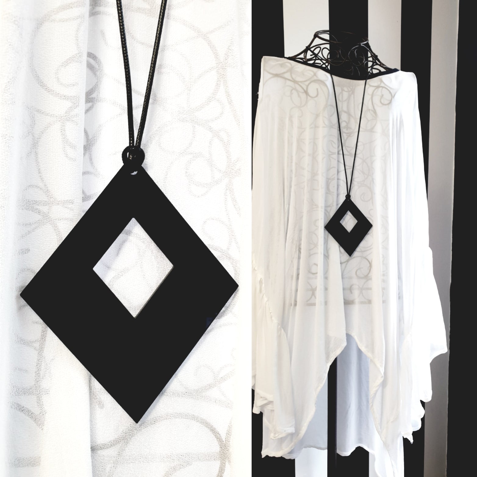 Squared Diamond Statement Necklace – M and D Jewellery