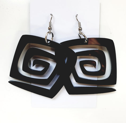 Spiral Squared Dangles Earrings