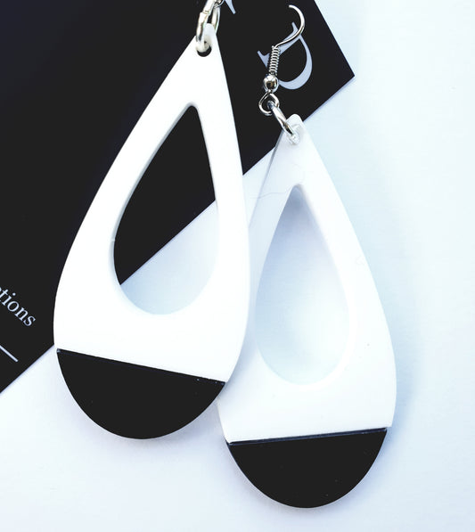 Teardrop Spliced Bottom Earrings Dangles