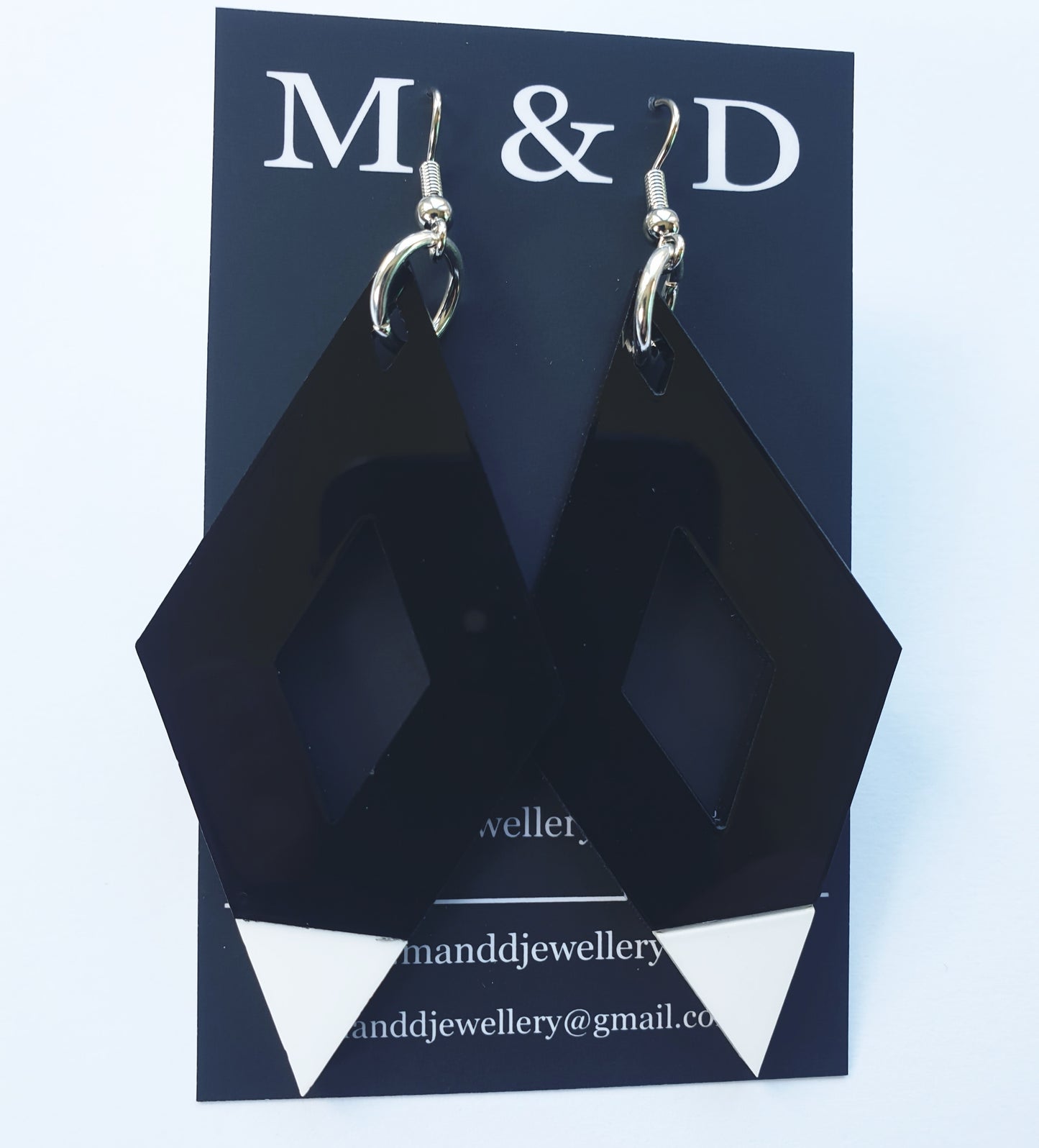 Diamond Point Spliced Tip Earrings Dangles