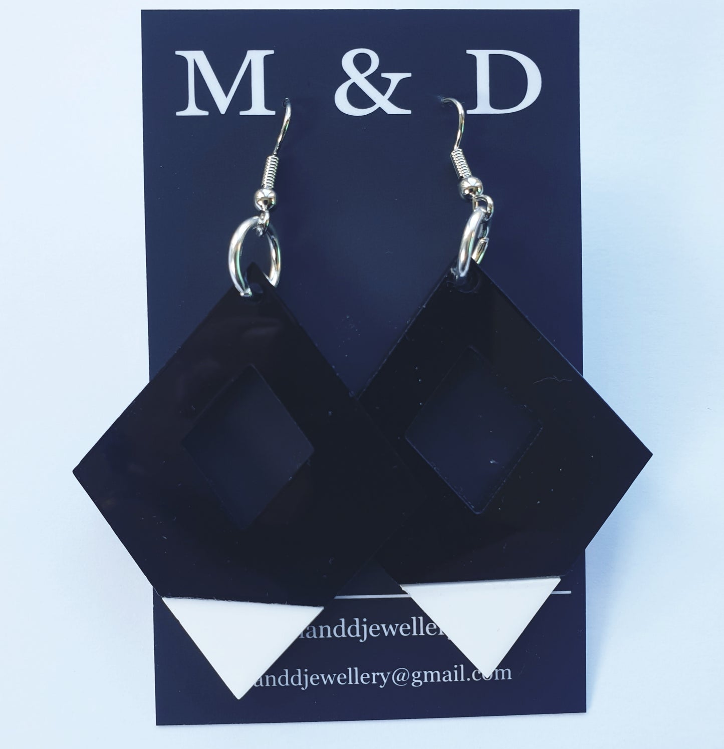 Spliced Squared Diamond Earrings Dangles