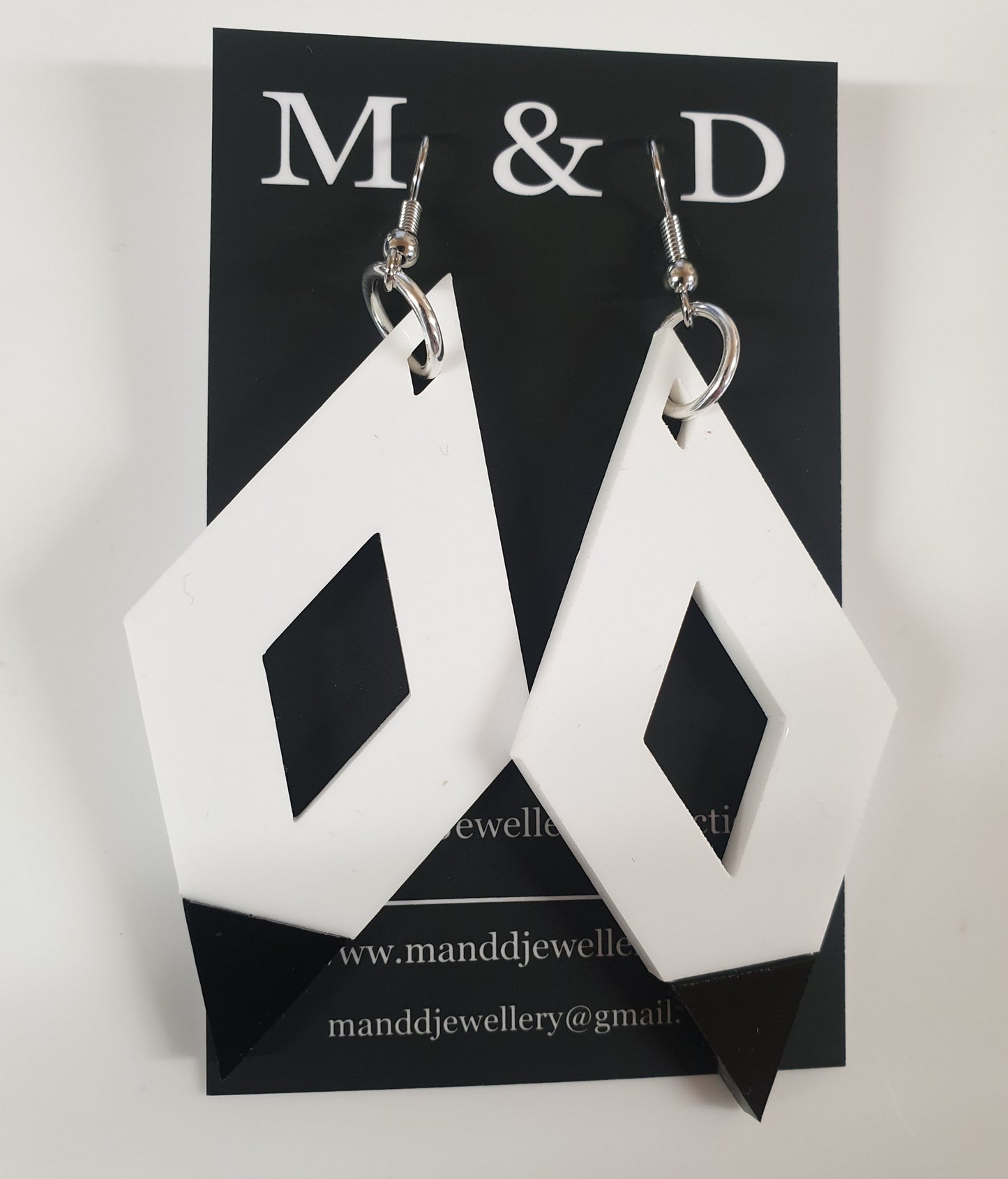 Diamond Point Spliced Tip Earrings Dangles