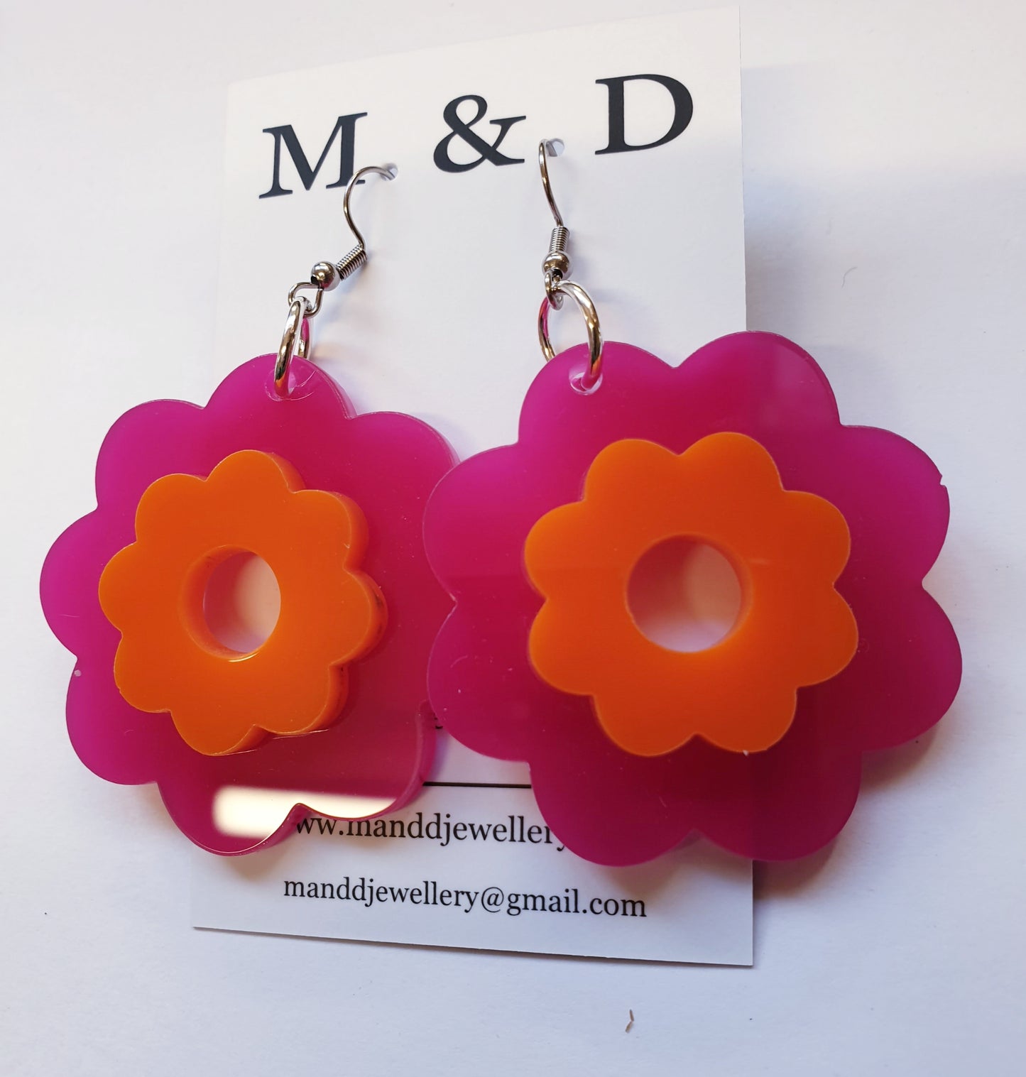 Flower Power 3D Earrings Dangles