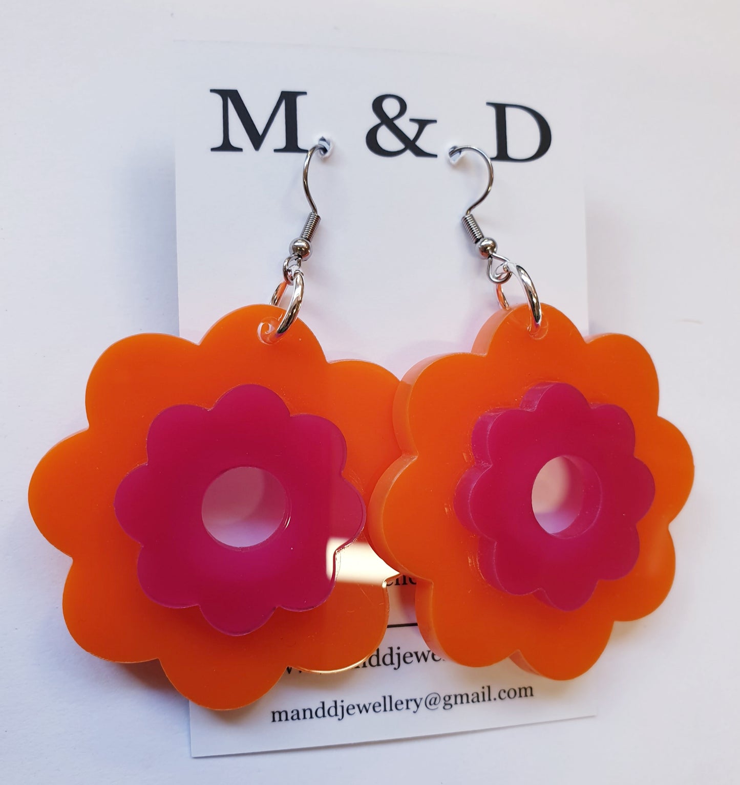 Flower Power 3D Earrings Dangles