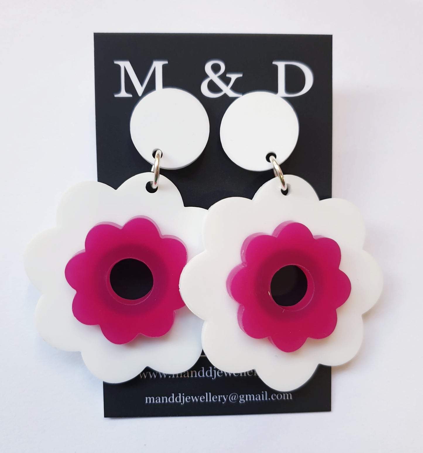 Flower Power 3D Earrings Stud Dangles