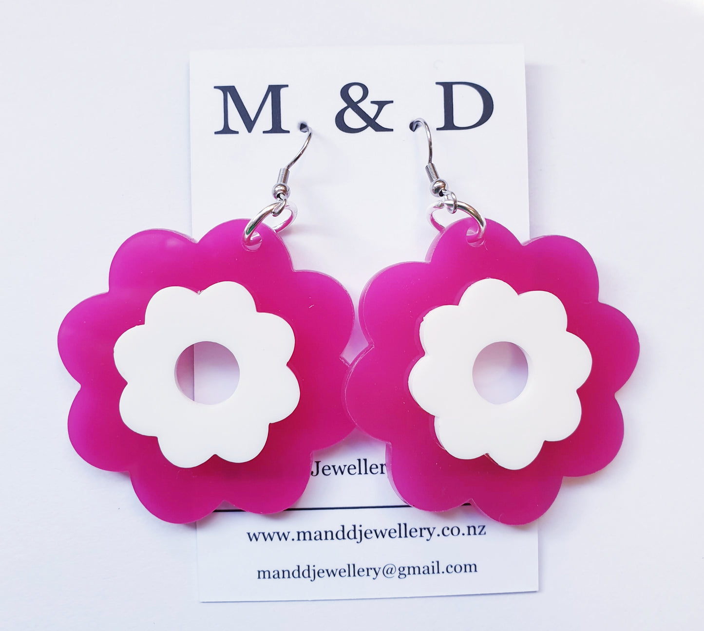 Flower Power 3D Earrings Dangles