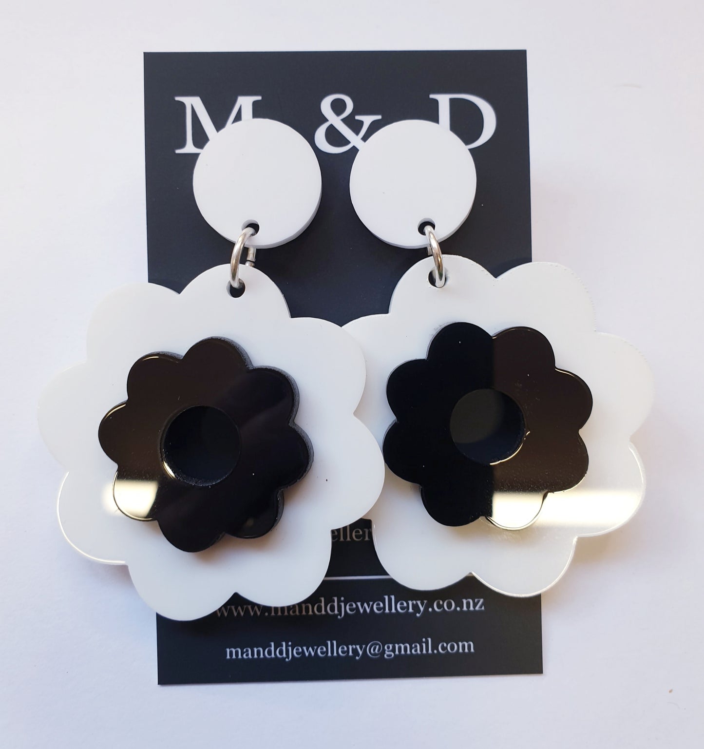 Flower Power 3D Earrings Stud Dangles