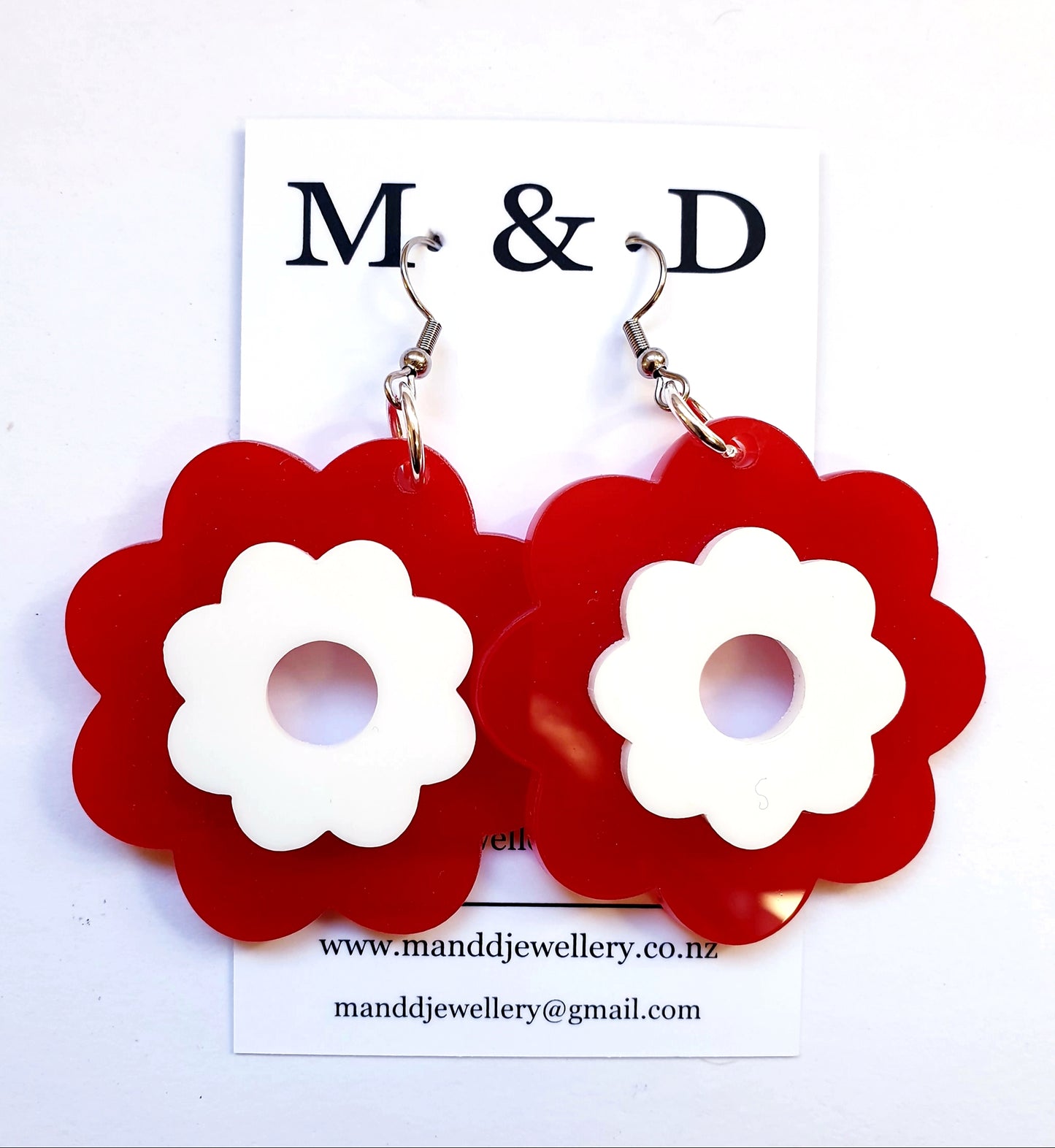 Flower Power 3D Earrings Dangles