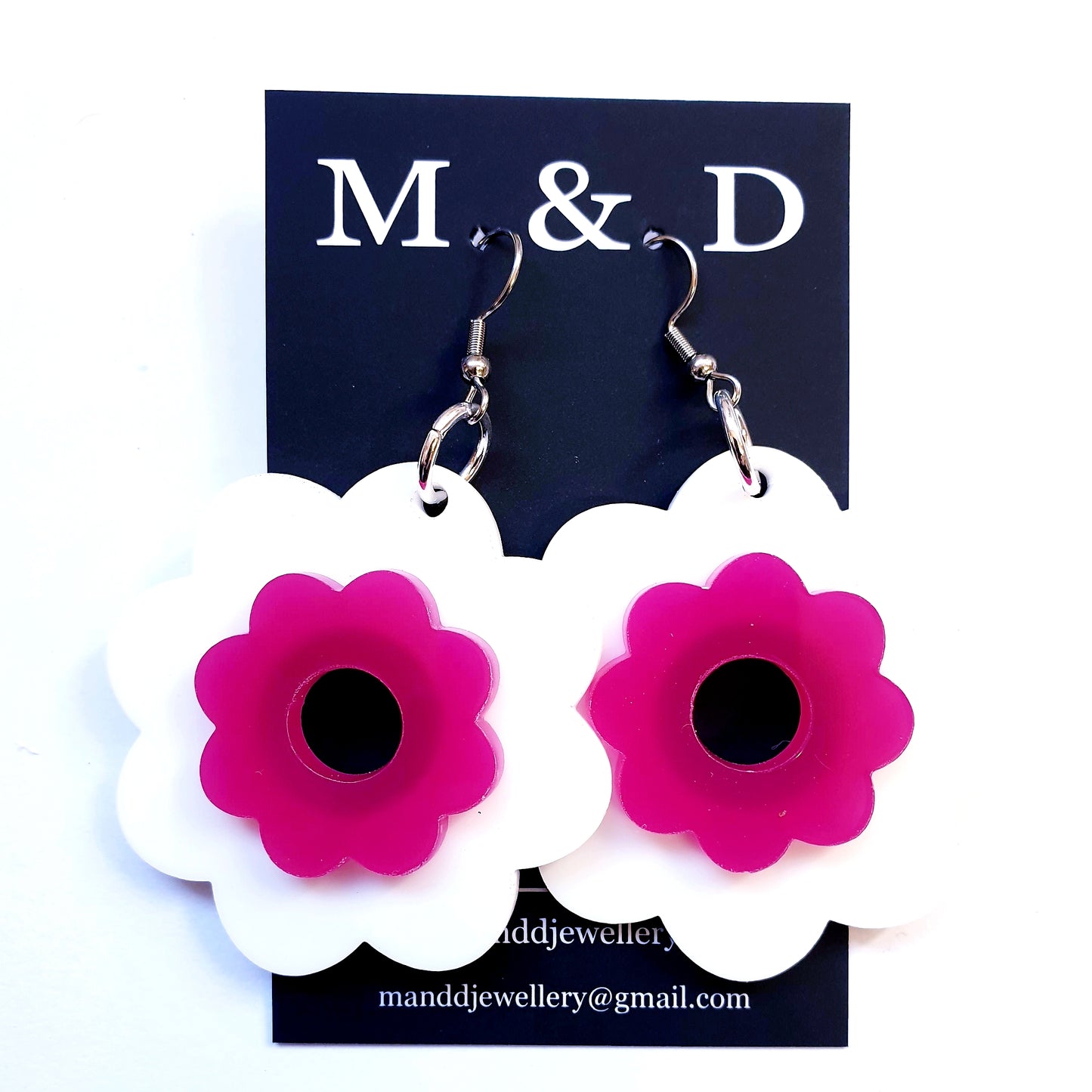 Flower Power 3D Earrings Dangles