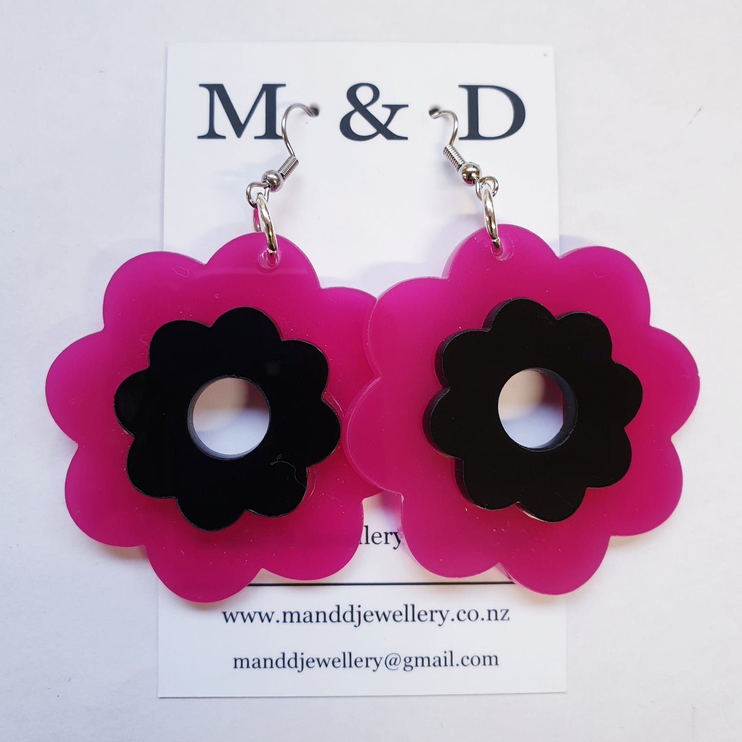 Flower Power 3D Earrings Dangles