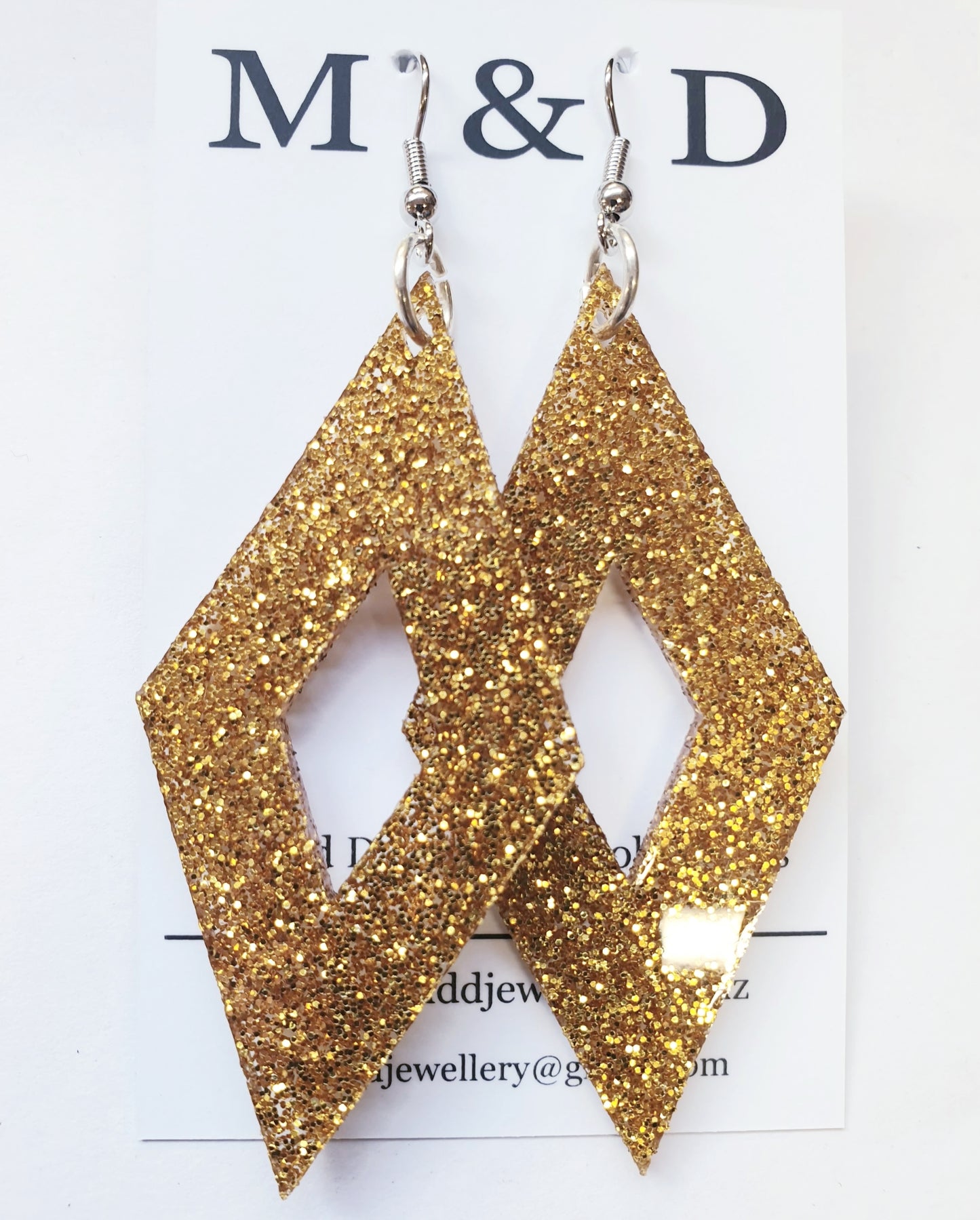 Glitter Diamond Points earrings dangles