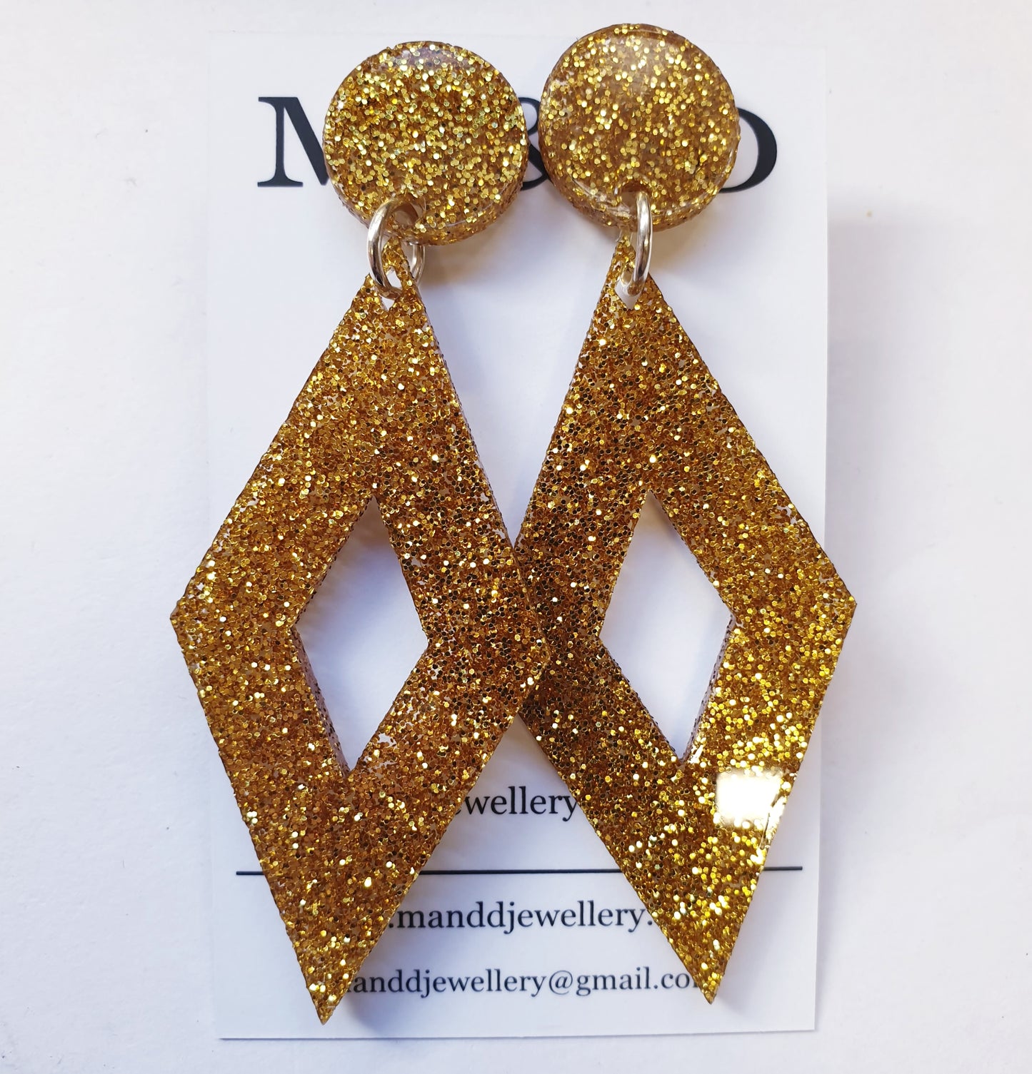 Glitter Diamond Point Earrings Stud Dangles