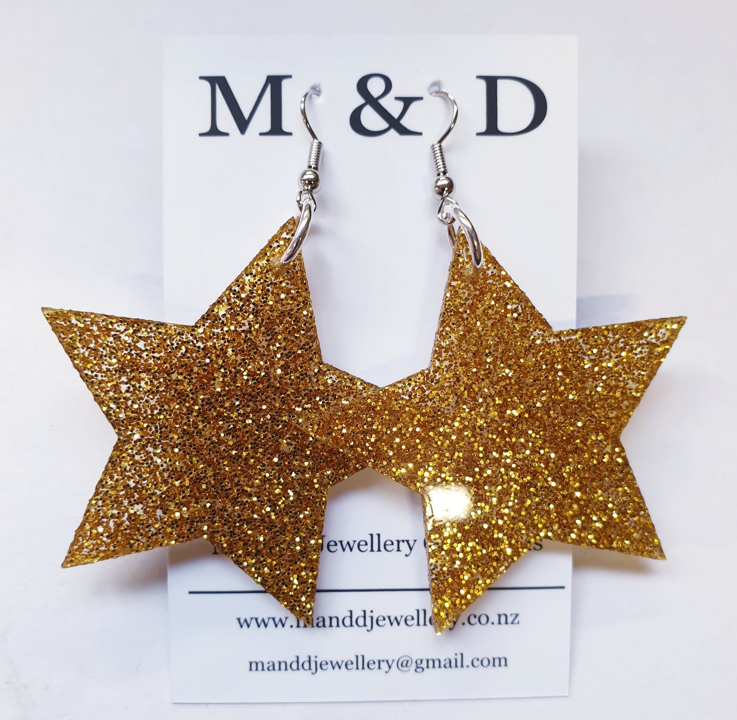 Glitter Star Earrings