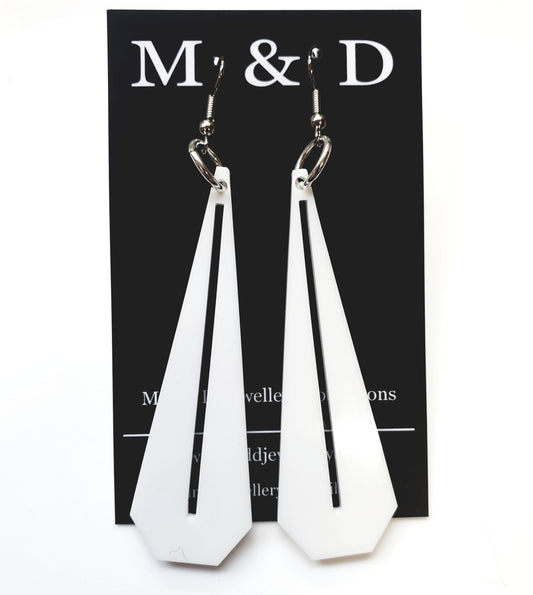 Fine Line Hex Dangles Earrings