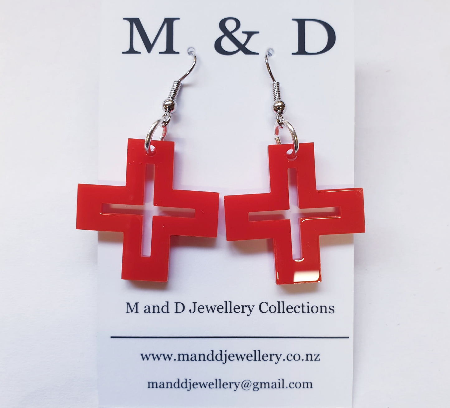 Hollow Cross Little Dangles Earrings