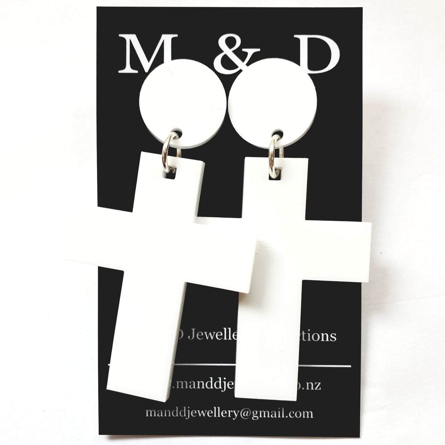 Solid Cross Stud Dangles Earrings