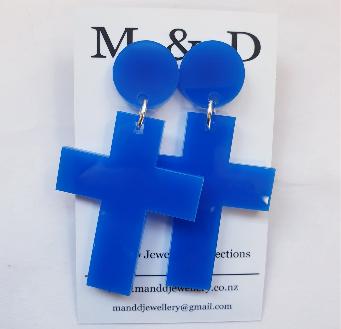 Solid Cross Stud Dangles Earrings