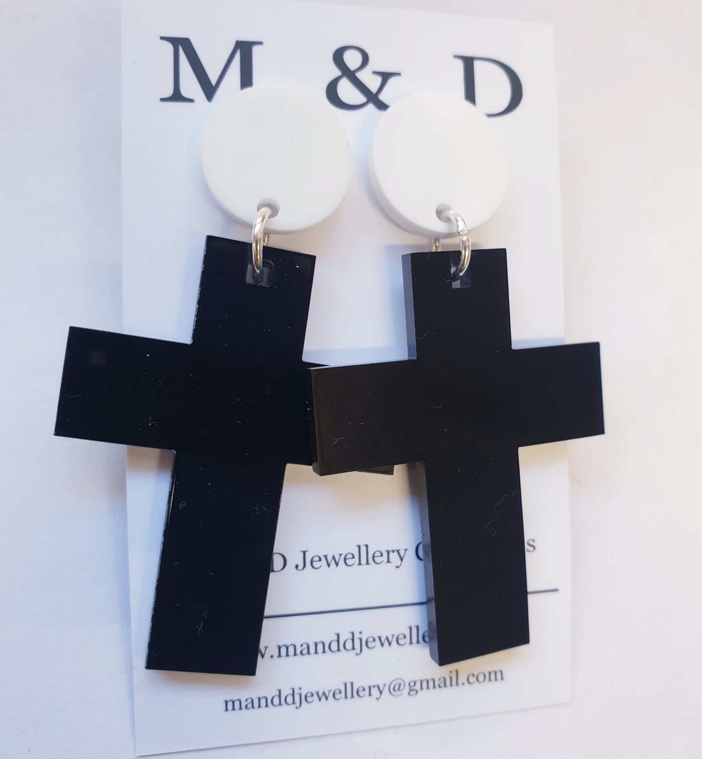 Solid Cross Stud Dangles Earrings