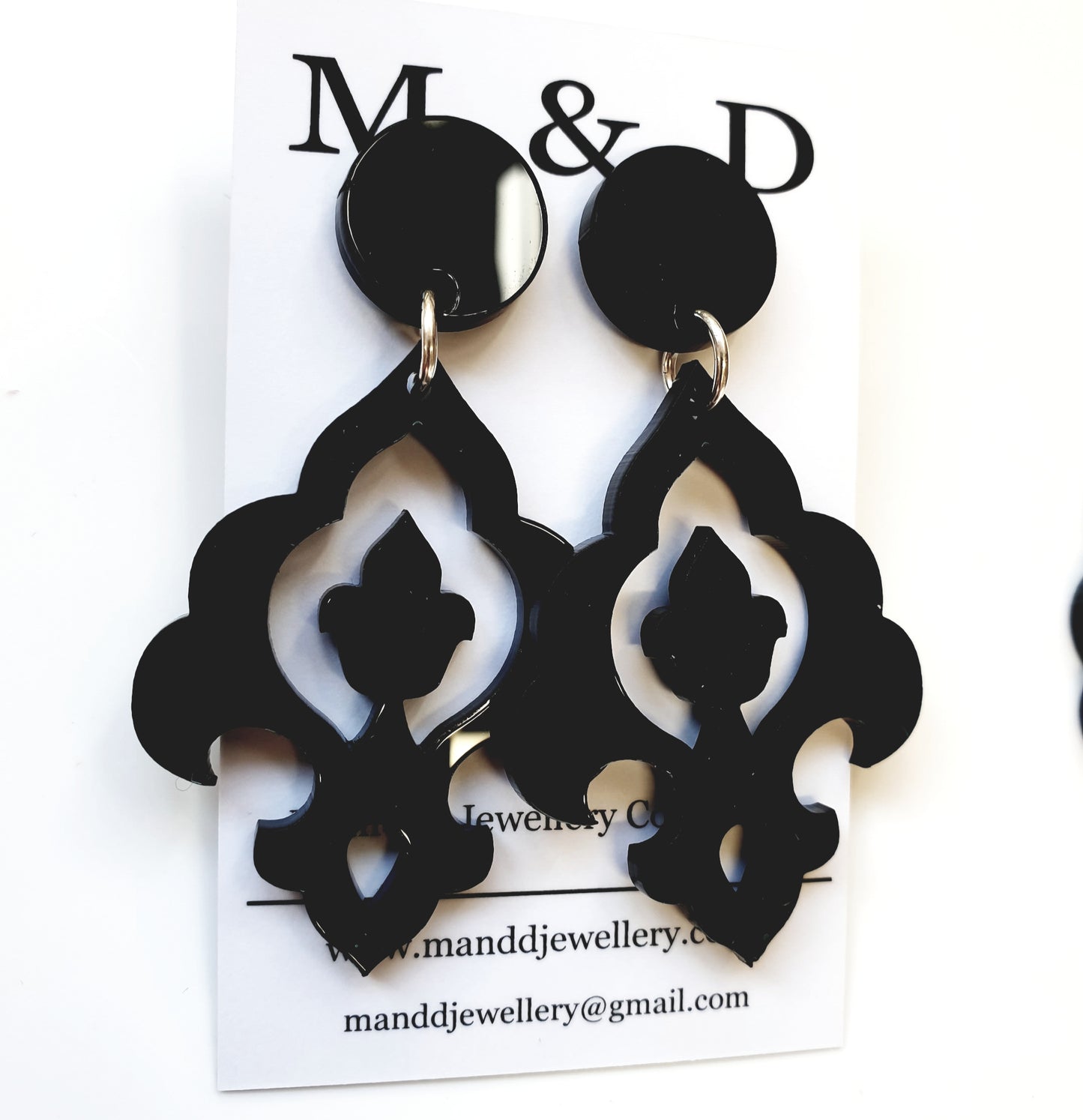 Damask Stud Dangle Earrings