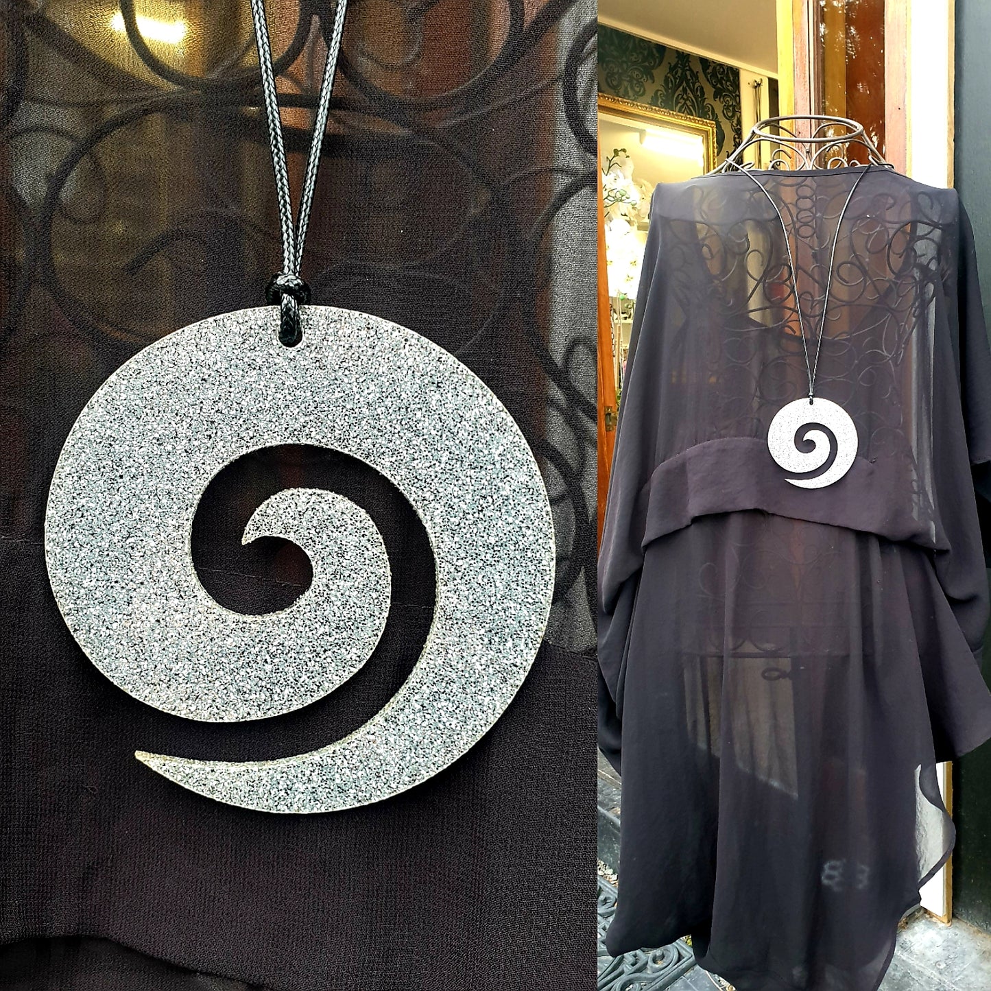 Koru Glitter Statement Necklace