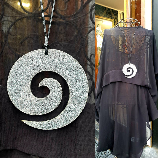 Koru Glitter Statement Necklace