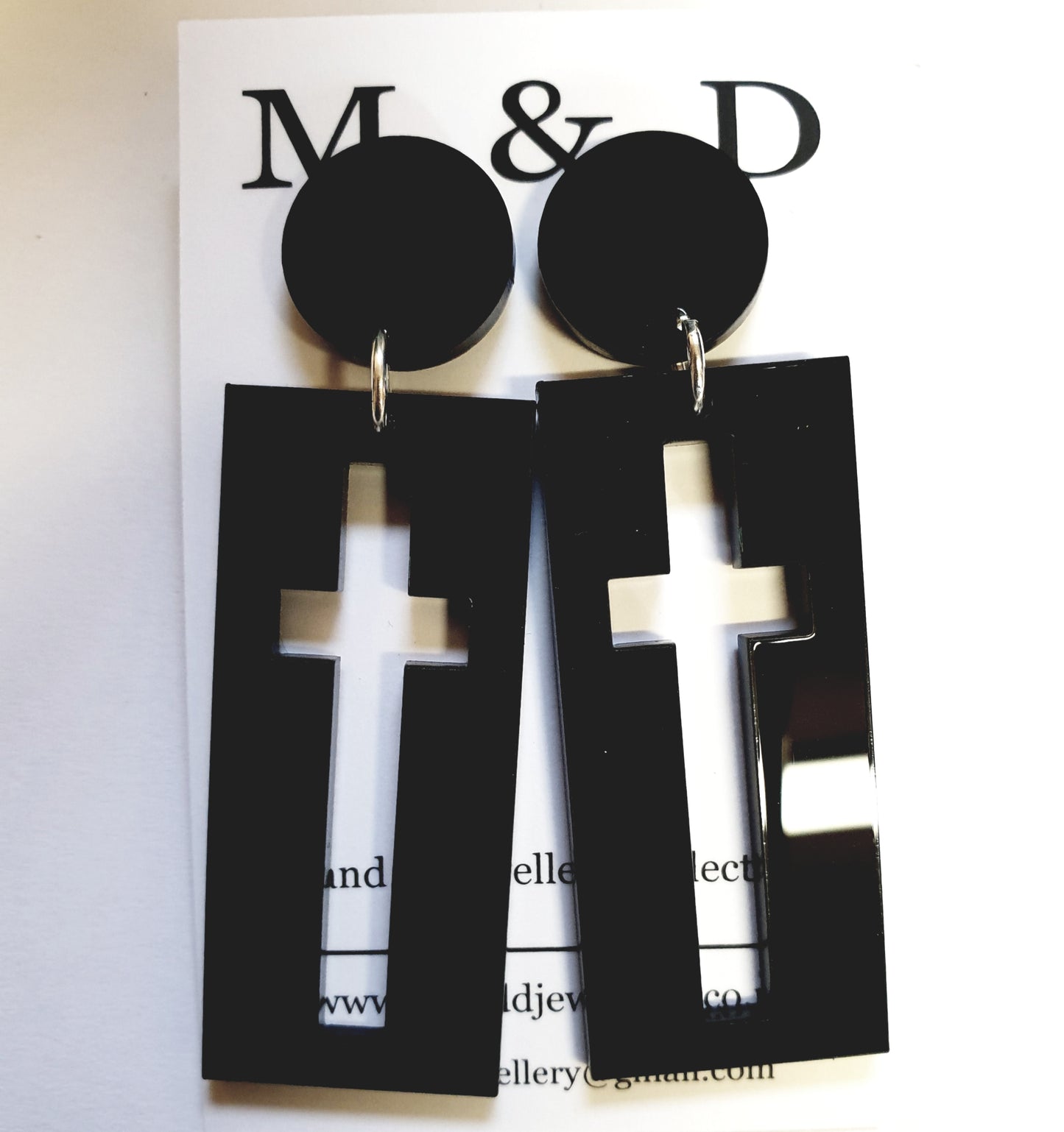 Cross Tag Earrings Stud Dangles