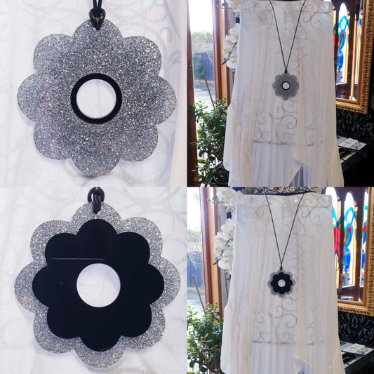 Glitteratti Reversible Flower Power Statement Necklaces