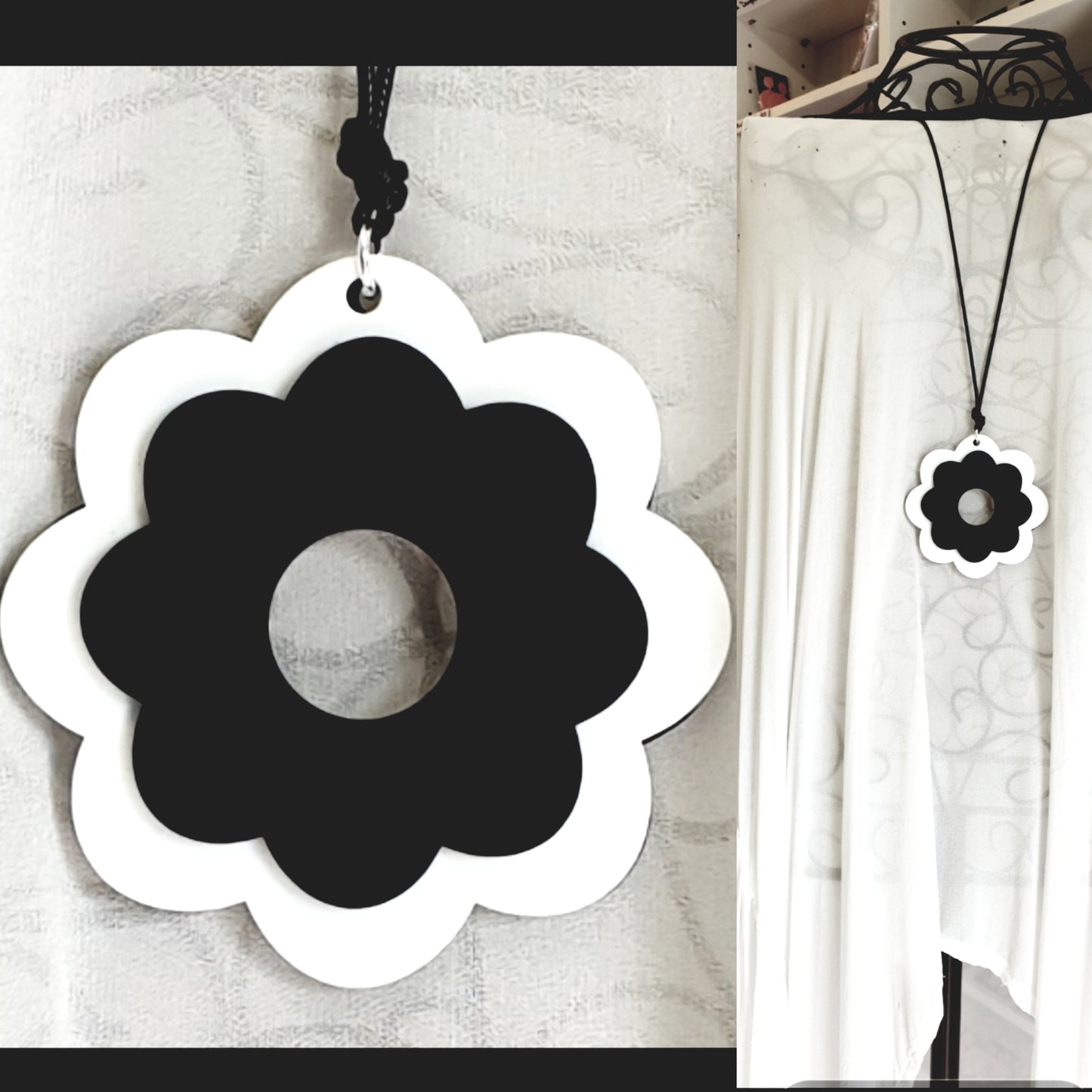 Reversible Flower Power Statement Necklace