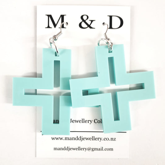 Hollow Cross Earrings Dangles