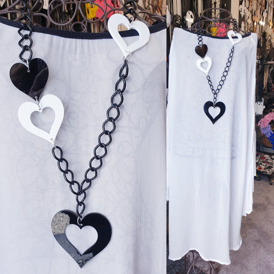 Lariat Hearts Statement Necklace