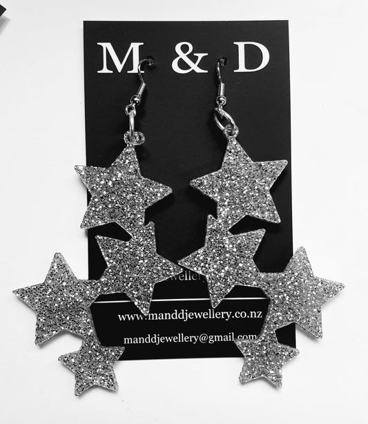 Christmas Star Trail Earring Dangles